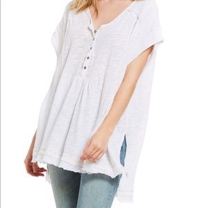 Free people aster high low Henley top!